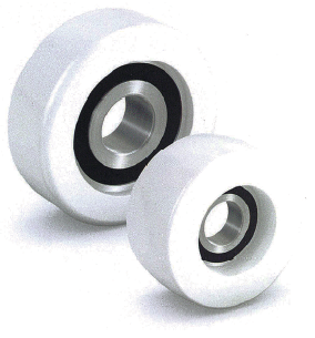 White Nylon Load Roller including bearings X4 D70 x 60mm 
